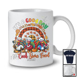 Personalized Cook Some Food; Lovely Thanksgiving Custom Name 3 Turkey Rainbow; Lunch Lady Chef T-Shirt