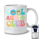 Personalized Cool Aunts Club; Lovely Mother's Day Groovy Flowers; Custom Name Aunt Family T-Shirt