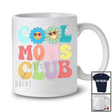 Personalized Cool Moms Club; Lovely Mother's Day Groovy Flowers; Custom Name Mom Family T-Shirt