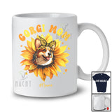Personalized Corgi Mom; Amazing Mother's Day Custom Name Corgi Owner; Sunflower T-Shirt