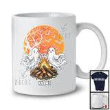 Personalized Couple Ghost Camping; Humorous Halloween Custom Name Camping Lover T-Shirt