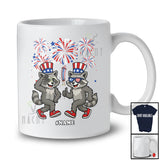 Personalized Couple Raccoon Dancing; Joyful 4th Of July Custom Name Patriotic Raccoon Lover T-Shirt