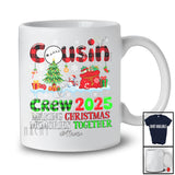 Personalized Cousin Crew 2025 Christmas Memories; Lovely Plaid Custom Name Snowman; Family T-Shirt