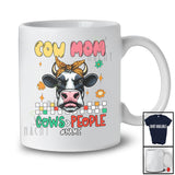 Personalized Cow Mom; Joyful Mother's Day Flowers Custom Name Cow Farmer; Family T-Shirt