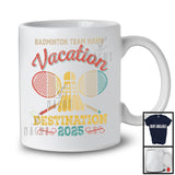 Personalized Custom Badminton Team Name Vacation, Cool Vintage Summer Sport Trip 2025 T-Shirt