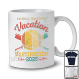 Personalized Custom Baseball Team Name Vacation, Cool Vintage Summer Sport Trip 2025 T-Shirt