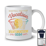 Personalized Custom Basketball Team Name Vacation, Cool Vintage Summer Sport Trip 2024 T-Shirt