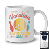 Personalized Custom Bowling Team Name Vacation, Cool Vintage Summer Sport Trip 2024 T-Shirt