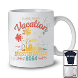 Personalized Custom Class Name Vacation, Cool Vintage Summer Matching Family Trip 2024 T-Shirt