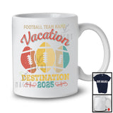 Personalized Custom Football Team Name Vacation, Cool Vintage Summer Sport Trip 2025 T-Shirt