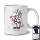 Personalized Custom German Horse Drinking Wine; Joyful Festival Oktoberfest; Drunker Team T-Shirt