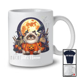 Personalized Custom Kitten's Name Himalayan Cat, Lovely Halloween Skeleton Pumpkins T-Shirt