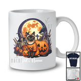 Personalized Custom Kitten's Name Siamese Cat, Lovely Halloween Skeleton Pumpkins T-Shirt