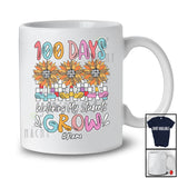 Personalized Custom Name 100 Days Watching My Students Grow; Lovely School Three Sunflowers T-Shirt