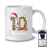 Personalized Custom Name 10th Birthday; Awesome Christmas Santa; Family X-mas Group T-Shirt