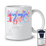 Personalized Custom Name 1776; Adorable 4th Of July Patriotic American Flag Girl Bow Tie; Family T-Shirt