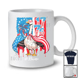 Personalized Custom Name 1776; Awesome 4h Of July Patriotic Goose American Flag; Farmer T-Shirt