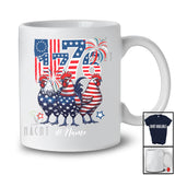 Personalized Custom Name 1776; Joyful 4th Of July American Flag Chicken; Farm Farmer Patriotic T-Shirt