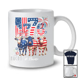 Personalized Custom Name 1776; Joyful 4th Of July American Flag Cow; Farm Farmer Patriotic T-Shirt