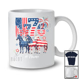 P6B6q84/s1Personalized Custom Name 1776; Joyful 4th Of July American Flag Horse; Farm Farmer Patriotic T-Shirt