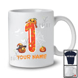 Personalized Custom Name 1st Birthday; Scary Carved Pumpkin Halloween; Family Group T-Shirt