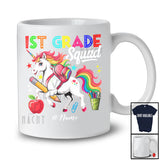 Personalized Custom Name 1st Grade Squad; Lovely First Day Of School Student Teacher Unicorn T-Shirt