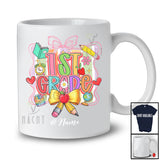 Personalized Custom Name 1st Grade; Lovely First Day of School Back To School Coquette Pencil T-Shirt