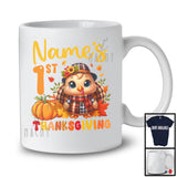Personalized Custom Name 1st Thanksgiving; Adorable Autumn Fall Pumpkin Turkey; Family Group T-Shirt