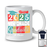 Personalized Custom Name 2025 4th Grade Graduate; Lovely Summer Vacation Last Day Of School T-Shirt