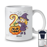 Personalized Custom Name 2nd Birthday Witch; Amazing Halloween 2 Years Old Pumpkin; Family T-Shirt