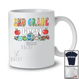 Personalized Custom Name 2nd Grade Crew; Lovely First Day Of School Leopard Students Teacher T-Shirt