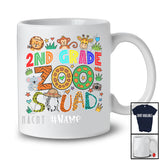 Personalized Custom Name 2nd Grade Zoo Squad; Joyful Graduation Last Day Of School Animal T-Shirt