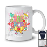 Personalized Custom Name 2nd Grade; Lovely First Day of School Back To School Coquette Pencil T-Shirt