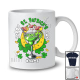 Personalized Custom Name 3 Flamingos Drinking Margarita; Lovely St. Patrick's Day Horseshoe T-Shirt