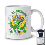 Personalized Custom Name 3 Parrots Drinking Margarita; Lovely St. Patrick's Day Horseshoe T-Shirt