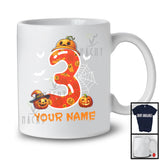 Personalized Custom Name 3rd Birthday; Scary Carved Pumpkin Halloween; Family Group T-Shirt