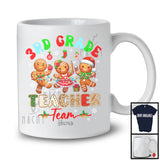 Personalized Custom Name 3rd Grade Teacher Team; Joyful Christmas 3 Gingerbreads; Teaching T-Shirt