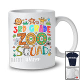 Personalized Custom Name 3rd Grade Zoo Squad; Joyful Graduation Last Day Of School Animal T-Shirt