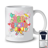 Personalized Custom Name 3rd Grade; Lovely First Day of School Back To School Coquette Pencil T-Shirt