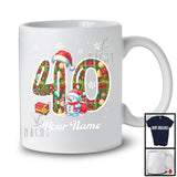 Personalized Custom Name 40th Birthday; Awesome Christmas Santa; Family X-mas Group T-Shirt