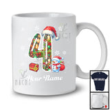 Personalized Custom Name 4th Birthday; Awesome Christmas Santa; Family X-mas Group T-Shirt