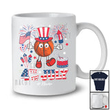 Personalized Custom Name 4th Of July Basketball USA Flag; Joyful Custom Name Player; Patriotic T-Shirt