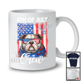 Personalized Custom Name 4th Of July Crew, Lovely Bulldog Owner Lover, American Flag Patriotic T-Shirt