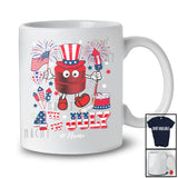 Personalized Custom Name 4th Of July Hockey USA Flag; Joyful Custom Name Player; Patriotic T-Shirt