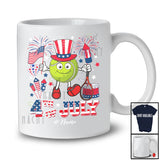 Personalized Custom Name 4th Of July Tennis USA Flag; Joyful Custom Name Player; Patriotic T-Shirt