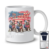 Personalized Custom Name 4th Of July; Lovely US Flag Bulldog Owner; Patriotic T-Shirt