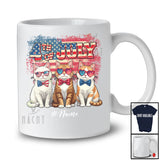 Personalized Custom Name 4th Of July; Lovely US Flag Cat Owner; Patriotic T-Shirt