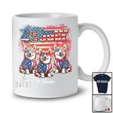 Personalized Custom Name 4th Of July; Lovely US Flag Corgi Owner; Patriotic T-Shirt