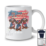 Personalized Custom Name 4th Of July; Lovely US Flag Dachshund Owner; Patriotic T-Shirt