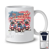 Personalized Custom Name 4th Of July; Lovely US Flag Pug Owner; Patriotic T-Shirt